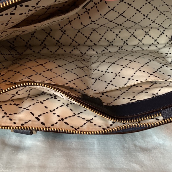 Beautiful Navy Blue Kate Spade ♠️ Crosshatch Satchel - Picture 7 of 10